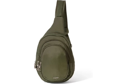 Женская сумка Baggallini Securtex Anti-Theft Triple Zip Sling