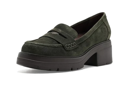 cactus clay green suede