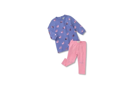 Детский комплект для девочки Hatley Kids платье и леггинсы, фиолетовый