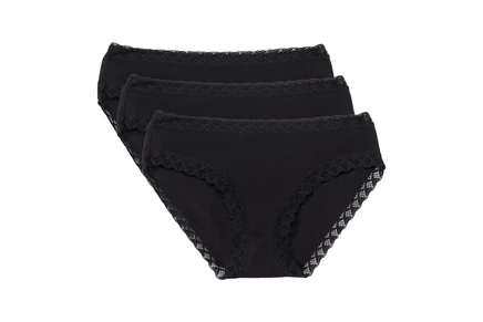 Детские трусы Natori Bliss, 3 шт., черные