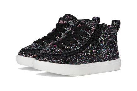 Детские кеды BILLY Classic DR High II, черные с блёстками