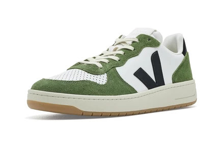Мужские кроссовки Veja V-10 Prime, белые/черные/хаки