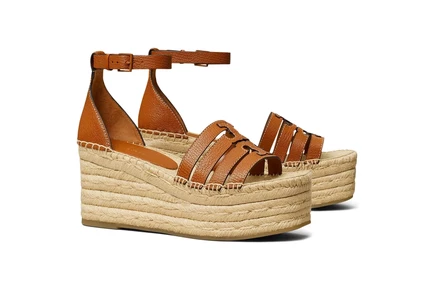Tory Burch 80 mm Ines Cage Wedge Espadrille bourbon