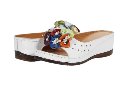 Spring Step Flowerchild white leather