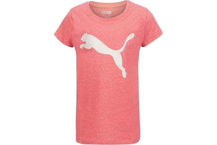 Футболка для девочек Puma No. 1 Logo, ярко-розовая