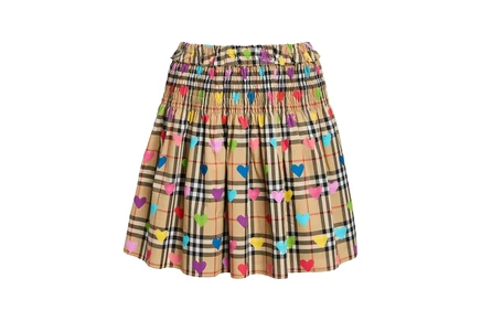 Юбка Burberry Kids Ama Check Heart Skirt (Big Kid)