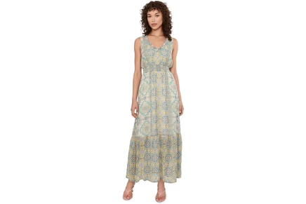 Платье Liverpool Los Angeles Sleeveless Smocked Waist Woven Maxi Dress