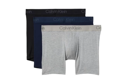 Мужские трусы-боксеры Calvin Klein Ultra-Soft Modern 3 шт., черный/серо-голубой/серый меланж