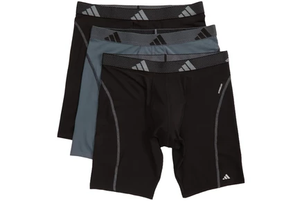 Мужские боксер-брифы adidas 3 шт., черный/оникс/черный