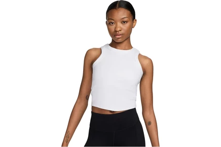 Женская майка Nike One Fitted Dri-FIT укороченная, белая