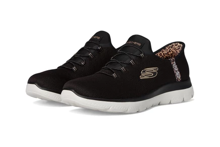 Кроссовки SKECHERS Summits Leopard Chic Hands Free Slip-INS