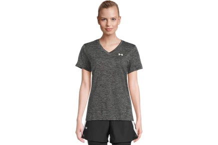 Under Armour Tech Short Sleeve V-Neck Twist black/white