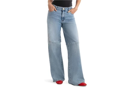 Брюки KUT from the Kloth Jodi High-Rise Straight Leg Side Inset Bottom Piece