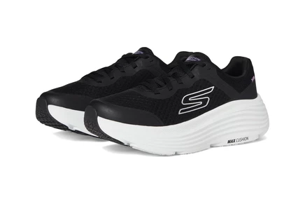Женские кроссовки Skechers Max Cushioning, черно-белые