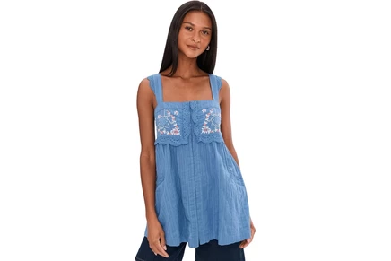 Платье Free People Farrah Embroidered Tunic