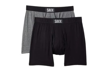 Мужские боксеры SAXX Ultra, набор 2 шт., черно-серые