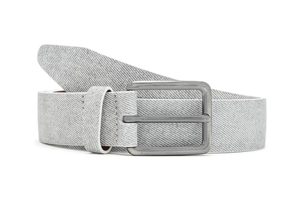 Ремень Johnston & Murphy Fine Stripe Diagonal Leather Belt