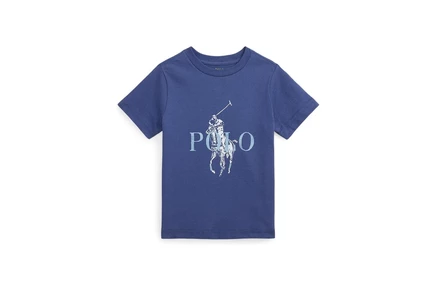 Детская футболка Polo Ralph Lauren Big Pony, светло-синяя