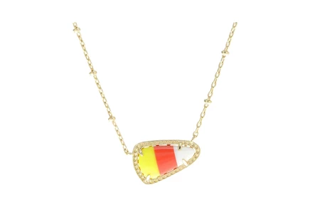 Колье Kendra Scott Candy Corn Short Pendant Necklace gold candy corn magnesite