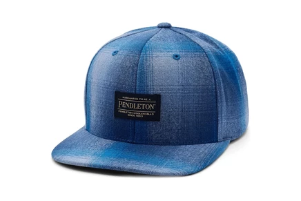 Унисекс кепка Pendleton Plaid Flat Brim, синий омбре