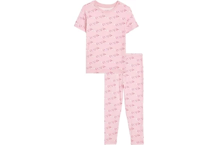 Детская пижама Kickee Pants Kids с принтом, розовая