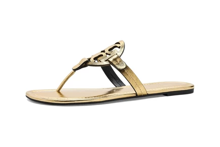 Tory Burch Miller Sandal gold leaf