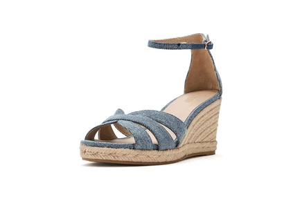 Lauren Ralph Lauren Nellie Washed Denim Espadrille blue