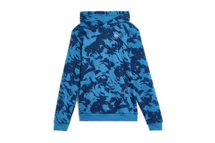 Детское худи Under Armour Kids Rival, с принтом, сине-голубое/темно-синее/белое
