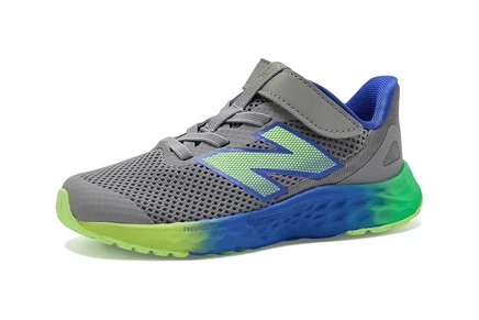 New Balance Kids Fresh Foam Arishi V4 Bungee (Infant/Toddler) slate grey/blue gemstone/lime leaf