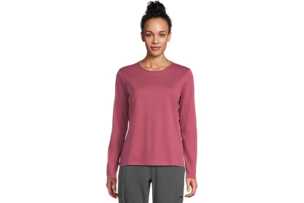 L.L.Bean Pima Crew Neck Long Sleeve muted plum