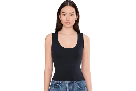 Free People Clean Lines Muscle Cami black 1