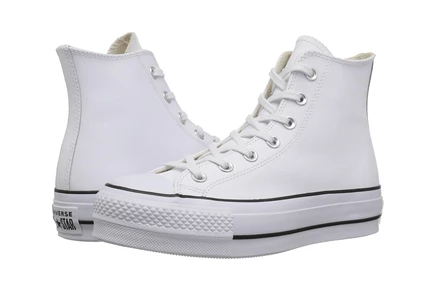Женские кроссовки Converse Chuck Taylor All Star High Top Platform Leather Sneaker white/black/white