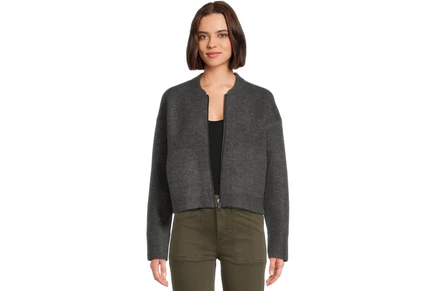 Свитер Michael Stars Lidia Cropped Bomber Jacket