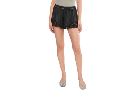 Free People Meet Me In The Middle Tap Shorts black