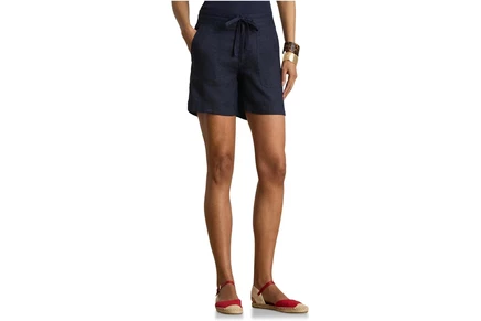Шорты Lauren Ralph Lauren Linen Wide-Leg Drawcord Shorts