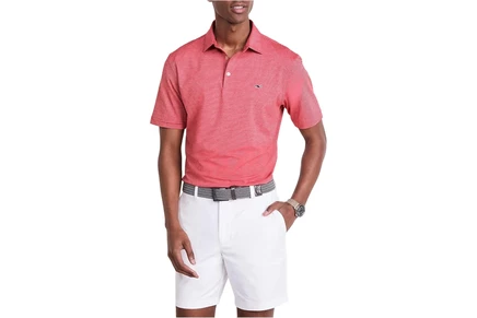 Мужская рубашка Vineyard Vines St. Jean Stripe Sankaty Polo lighthouse red