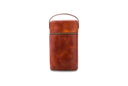 Футляр для двух бутылок Bosca Dolce, кожа, янтарный
