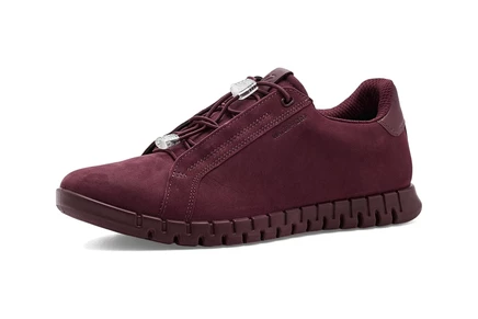 ECCO Gruuv Lite Easy Slip Toggle Casual dark ruby nubuck