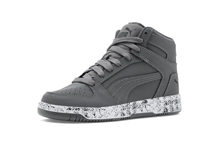 Кроссовки для детей Puma Rebound Layup Mid, серо-черно-белые