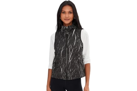 Женская стеганая жилетка Jamie Sadock Quilted Zip, черная