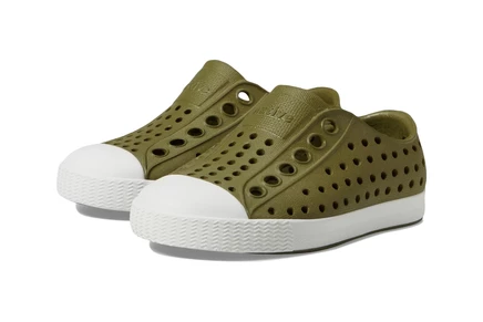 Кеды для малышей Native Shoes Kids Jefferson, зелено-белые