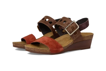 Naot Dynasty spice suede/antique brown suede/cordovan suede
