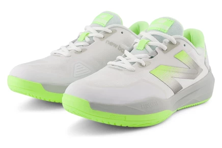 Женские теннисные кроссовки New Balance FuelCell 796V4 текстильные, бело-салатовые