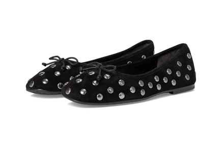 Женские балетки Sam Edelman Alie Stud замшевые, черные