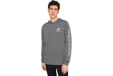 Salty Crew Surface Hood Sunshirt charcoal heather