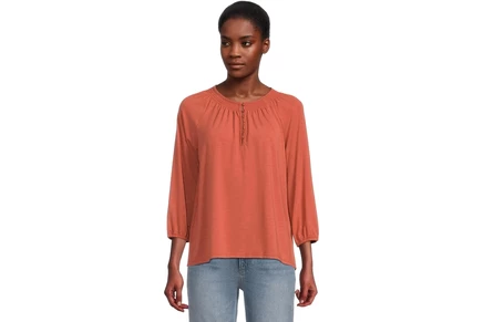 Женская футболка L.L.Bean Camden Hills Tee Three-Quarter-Sleeve