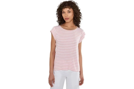 Женская футболка Michael Stars Tanya Power Shoulder Tee