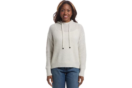 Свитер Elliott Lauren Likely Hood - Honeycomb Cable Stitch Hooded Sweater with drawstring detail