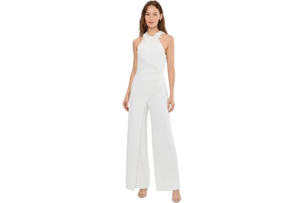 Платье Adrianna Papell Rosette Halter Jumpsuit