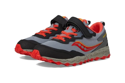 Детские кроссовки Saucony Kids Peregrine Shield KDZ, серо/красно/жёлтые